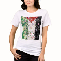Mapa floral de Palestina - Camiseta del Mapa de Pa
