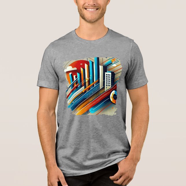Triblenda Matriz urbana - Camiseta abstracta de graffiti dig (Anverso)