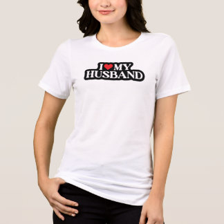 Triblenda Me encanta la camiseta de mi marido Guay Heart Wom