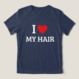 Triblenda "Me encanta mi cabello" Camiseta gráfica con coraz