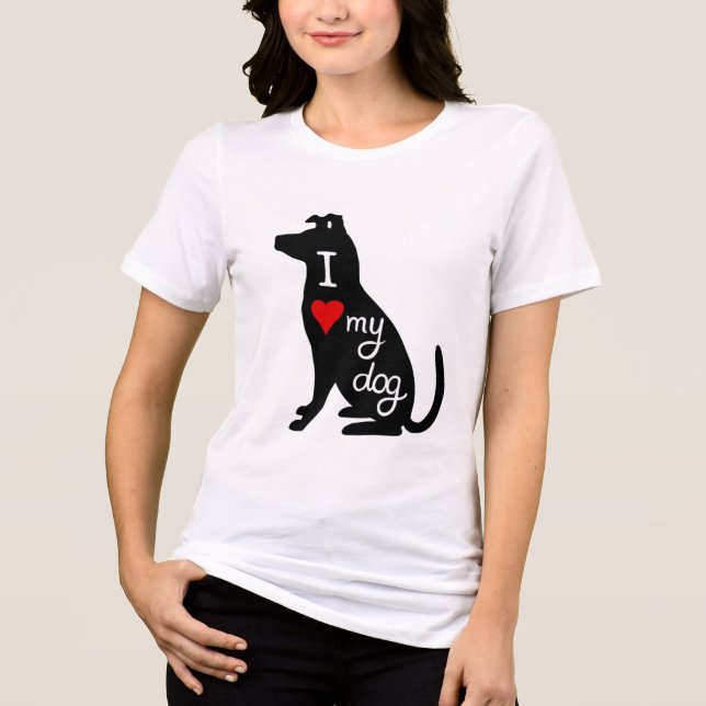Triblenda Me Encanta Mi Camiseta De Perro. (Anverso)