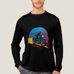 Triblenda Motocicleta Retro Neon — Camiseta de Hombre Cafe R