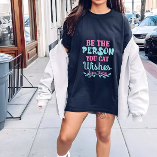 Triblenda Mujer de la camiseta de la dama del gato, sé la pe