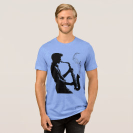 Triblenda música masculina camiseta saxofón soul