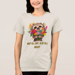 Triblenda Nap All Day Slay All Night - Graciosa Camiseta Slo