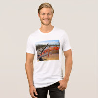Naranja y lagarto negro en la camiseta Margarita