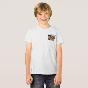 Triblenda Naranja y lagarto negro en la camiseta Margarita