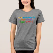 Nietos más lindos Camiseta de Tri-Blend para Mujer