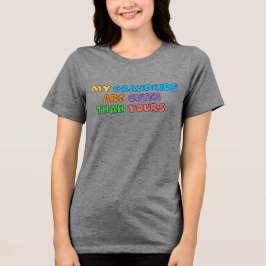Triblenda Nietos más lindos Camiseta de Tri-Blend para Mujer