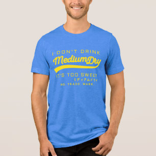 Triblenda No bebo Seco medio - camiseta parodia - amarillo