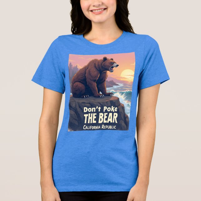Triblenda No golpee el oso - Camiseta gráfica audaz del oso (Anverso)