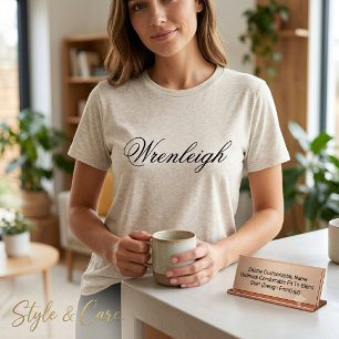 Triblenda Nombre Personalizable Camiseta Oatmeal Ajuste Cómo