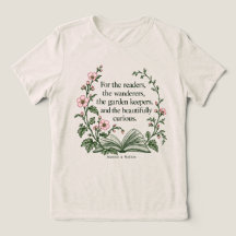 Para los lectores — Camiseta de flores de libro y