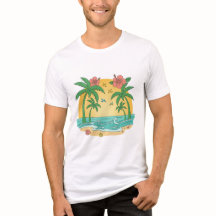 Paraiso de las Palmeras - Camiseta de verano tropi