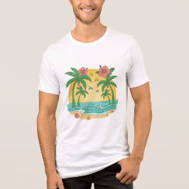 Triblenda Paraiso de las Palmeras - Camiseta de verano tropi