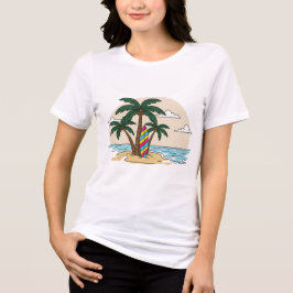 Triblenda Paraiso de Palmeras – Camiseta de Surf & Palmeras 