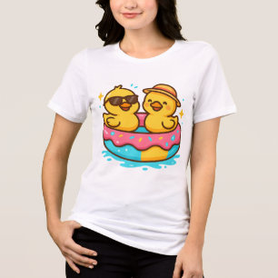 Triblenda Pato lindo en la flotación - Graciosa camiseta de