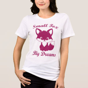 Triblenda Pequeño Zorro, Grandes Sueños Camiseta de Zorro Ad