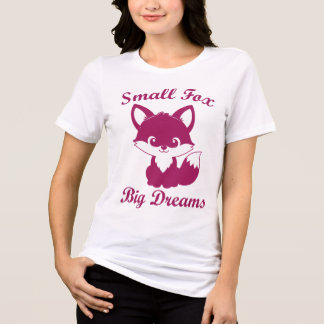 Triblenda Pequeño Zorro, Grandes Sueños Camiseta de Zorro Ad