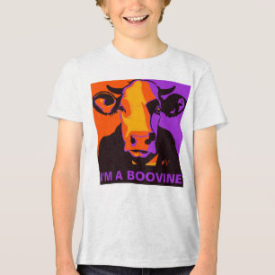 Triblenda ¡Personalizable! Camiseta de vaca de arte pop boov