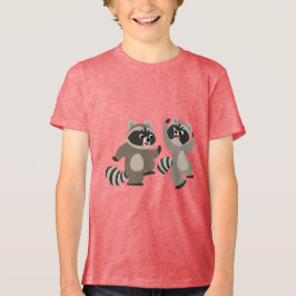 Triblenda Personalizado de baile lindo Raccoons camiseta par