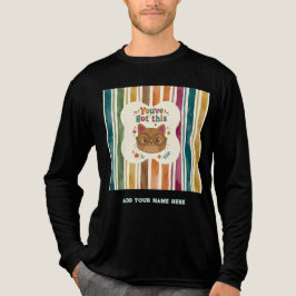 Triblenda Personalizado Tú Puedes Gato Camiseta Escuela Medi
