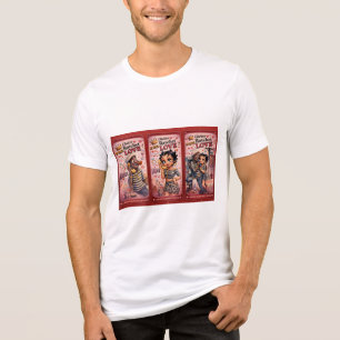 Triblenda PowerOf3Brand Camiseta Gráfica de Panel Rojo Tripl