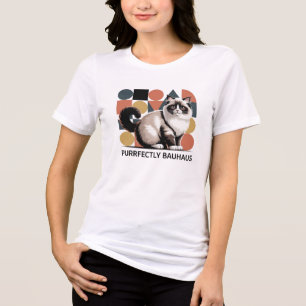 Triblenda Puramente Bauhaus Ragdoll Cat Camiseta de arte mod