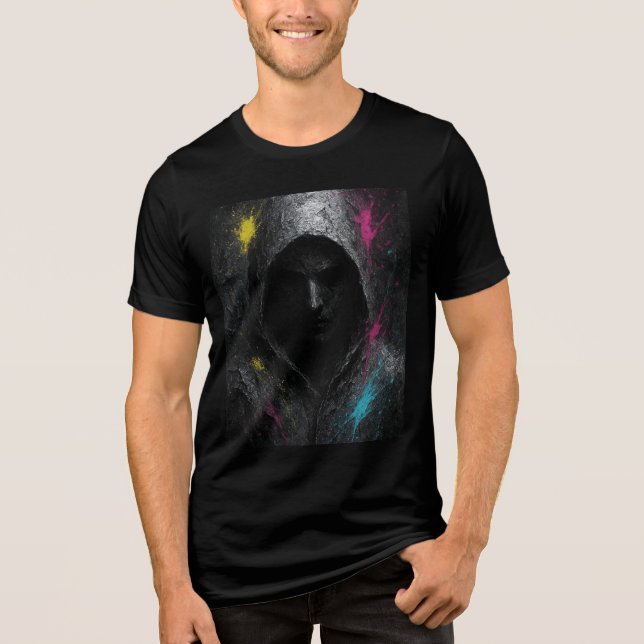 Triblenda Rebelde Silencioso - Poderosa Camiseta Oscura Con  (Anverso)
