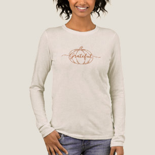 Triblenda Rodaje minimalista de calabaza camiseta de otoño "