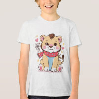 Sad Lion Cub - Suave Pastel Llorando Camiseta De L