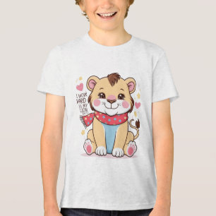 Triblenda Sad Lion Cub - Suave Pastel Llorando Camiseta De L