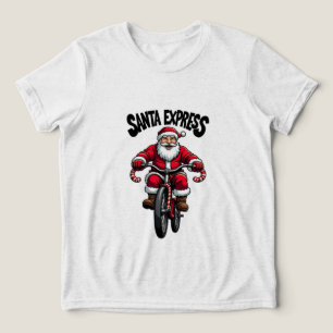 Triblenda Santa Express – Diseño Mágico de Camiseta de Navid