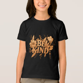 Triblenda Sé Amable | Camiseta Tri-Blend Floral Dorada para