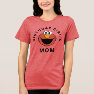 Triblenda Sesame Street Elmo - Camiseta Tri-Blend Cumpleañ