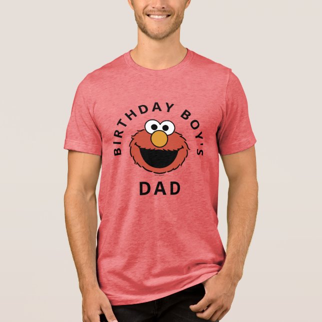 Triblenda Sesame Street | Elmo - Camiseta Tri-Blend Cumpleañ (Anverso)
