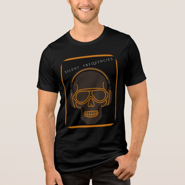 Triblenda Silent Frequencies – Camiseta Skull Headphones (Anverso)