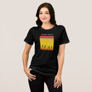 Triblenda Silhouette Sunset Celebration Bailan camiseta