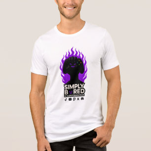 Triblenda SIMPLEMENTE ABURRIDO Camiseta de Gaming Purple Fla