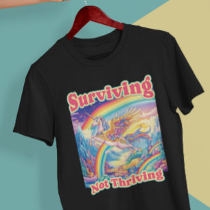 Triblenda Sobreviviendo No Prosperando – Camiseta de Unicorn