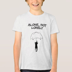 Triblenda Solo, No Solitario – Camiseta de Gato con Cita Edi