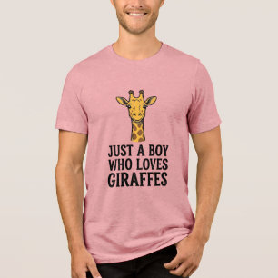 Triblenda Solo un chico que ama las jirafas Camiseta de jira