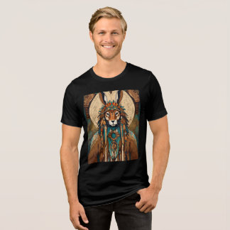 Triblenda Susurros de la camiseta de diseño de conejo chamán