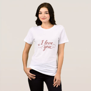 Triblenda Te amo camiseta de mujeres - regalo romántico