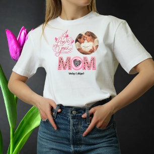 Triblenda Te amo mamá Día de la Madre de foto camiseta de re