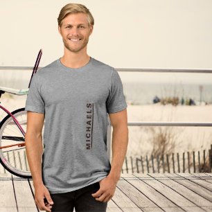 Triblenda Texto personalizado Camiseta gráfica marrón