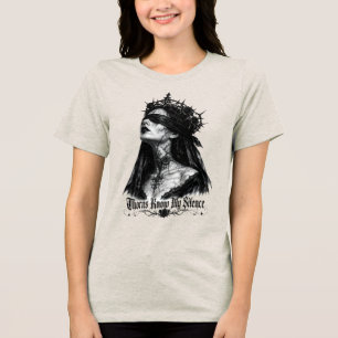 Triblenda "Thorns Know My Silence" Camiseta gótica para muje
