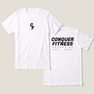 Triblenda Tipo de letra negro de la camiseta Conquer Fitness