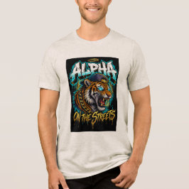 Triblenda Título: Camiseta de moda urbana de tigre colorido