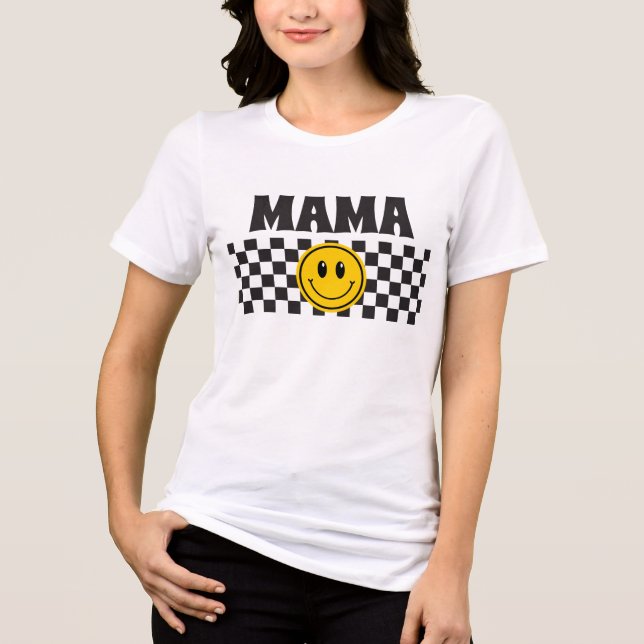 Triblenda Un tío feliz sonriendo con la camiseta de mamá (Anverso)